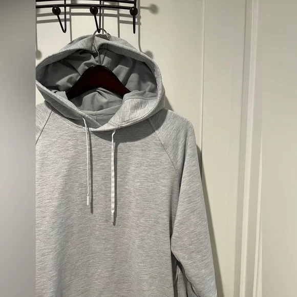 Lululemon City Sweat Pullover Hoodie Heathered Ultra Light Grey- Men’s Large - Picture 3 of 5